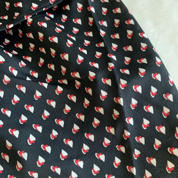 Heart printed  Asymmetrical ruffle dress - Picture 6 of 11